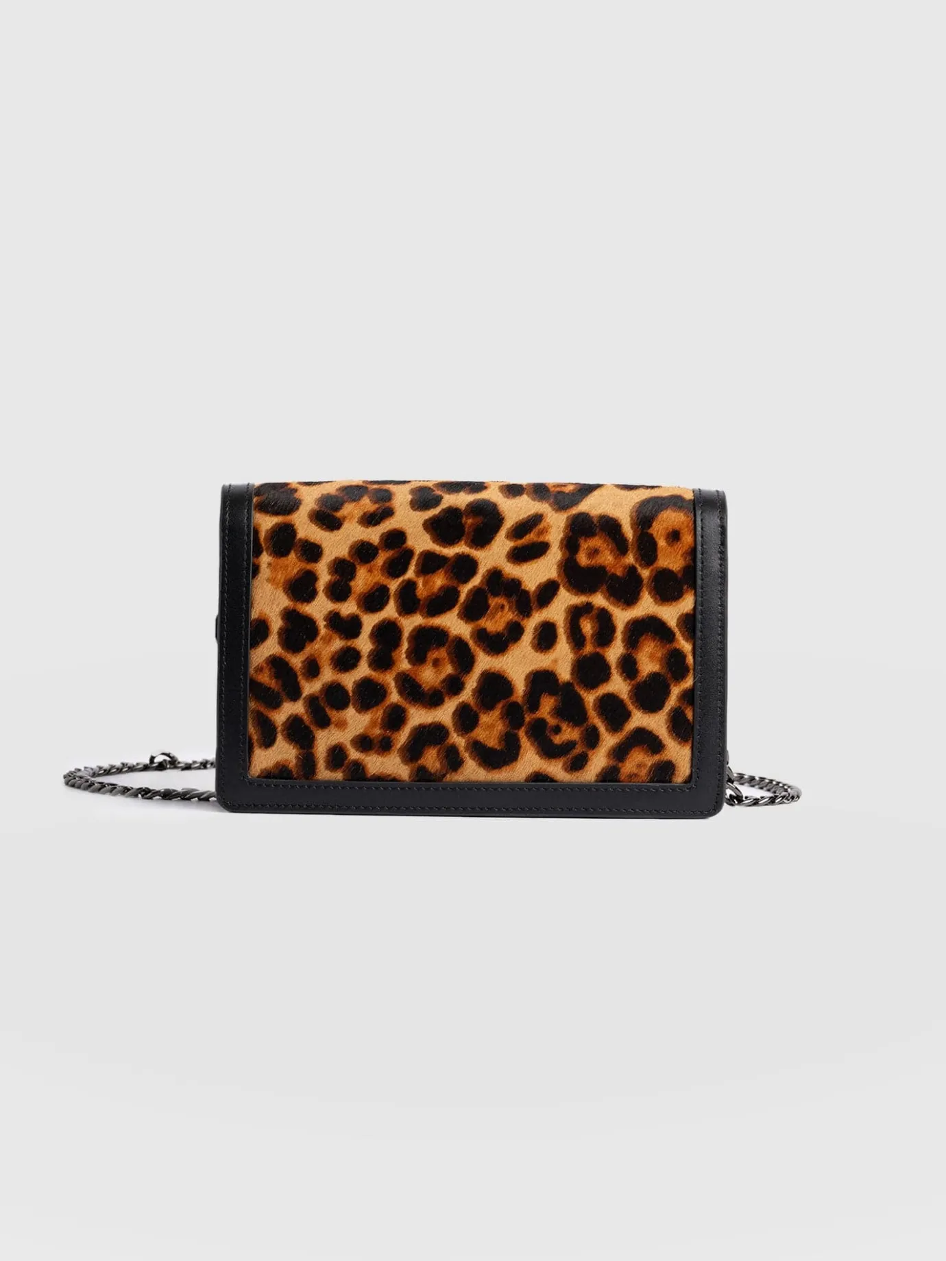 Accessories|Cross Body Bags|Saint and Sofia Primrose Wallet on Chain - Leopard