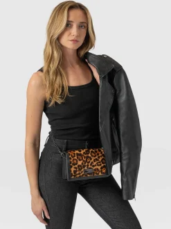Accessories|Cross Body Bags|Saint and Sofia Primrose Wallet on Chain - Leopard