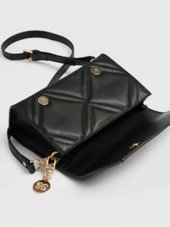 Accessories|Cross Body Bags|Saint and Sofia Quilted Keira Cross Body Bag - Black