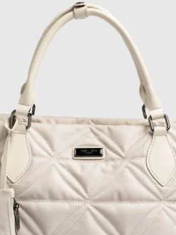 Shoulder Bags|Bags|Saint and Sofia Quilted Selene Shopper Bag - Cream