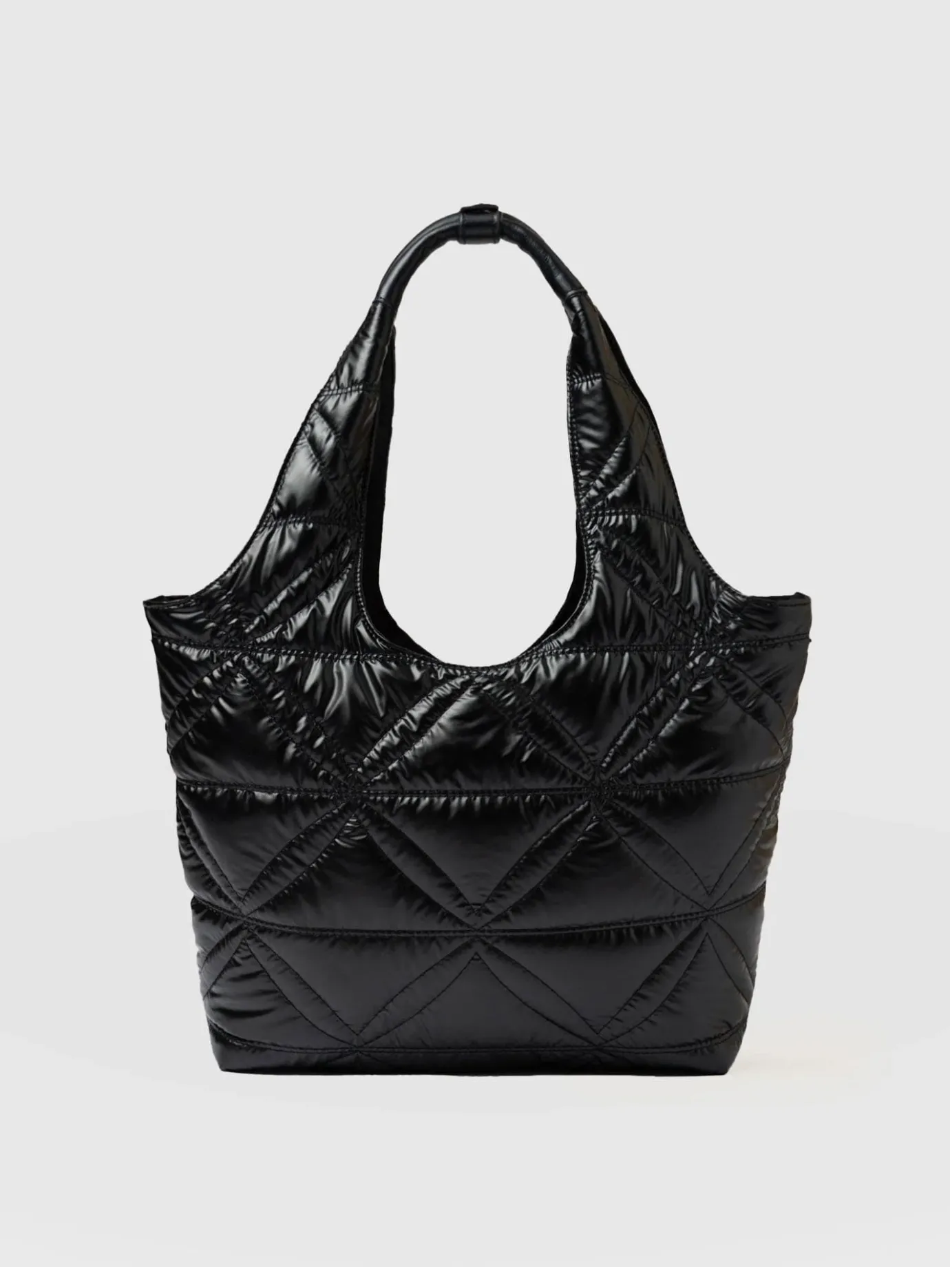 Shoulder Bags|Tote Bags|Saint and Sofia Quilted Stella Shoulder Tote Bag - Black
