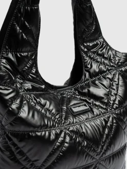 Shoulder Bags|Tote Bags|Saint and Sofia Quilted Stella Shoulder Tote Bag - Black