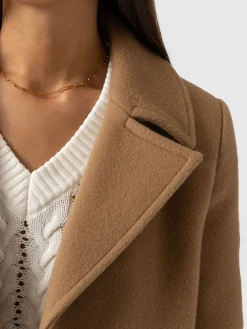 Coats & Jackets|Saint and Sofia Quinn Pea Coat - Camel