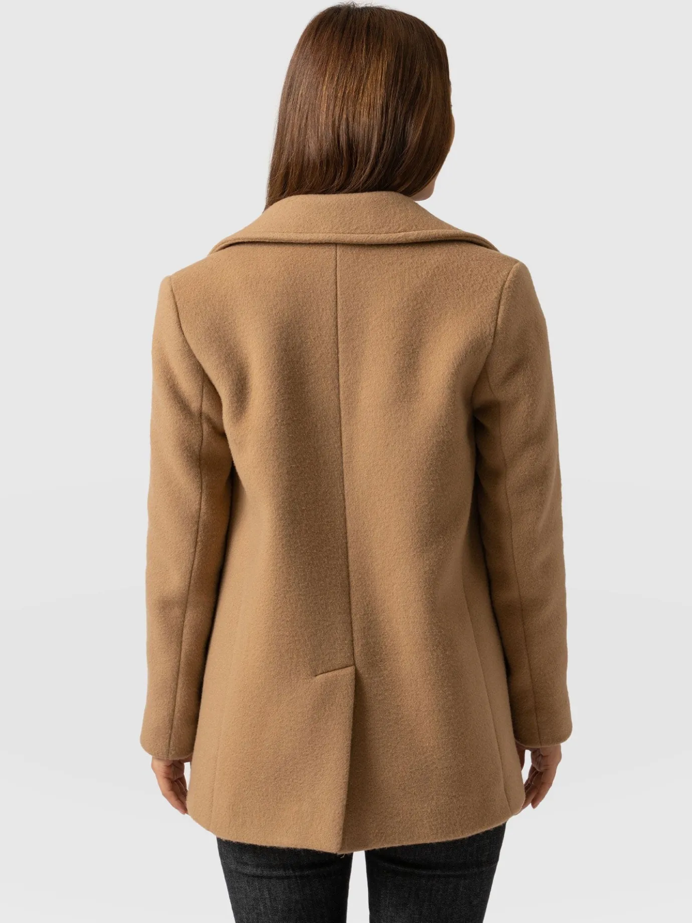 Coats & Jackets|Saint and Sofia Quinn Pea Coat - Camel