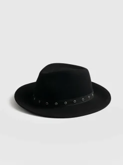 Scarves & Hats|Saint and Sofia Ramona Studded Hat - Black