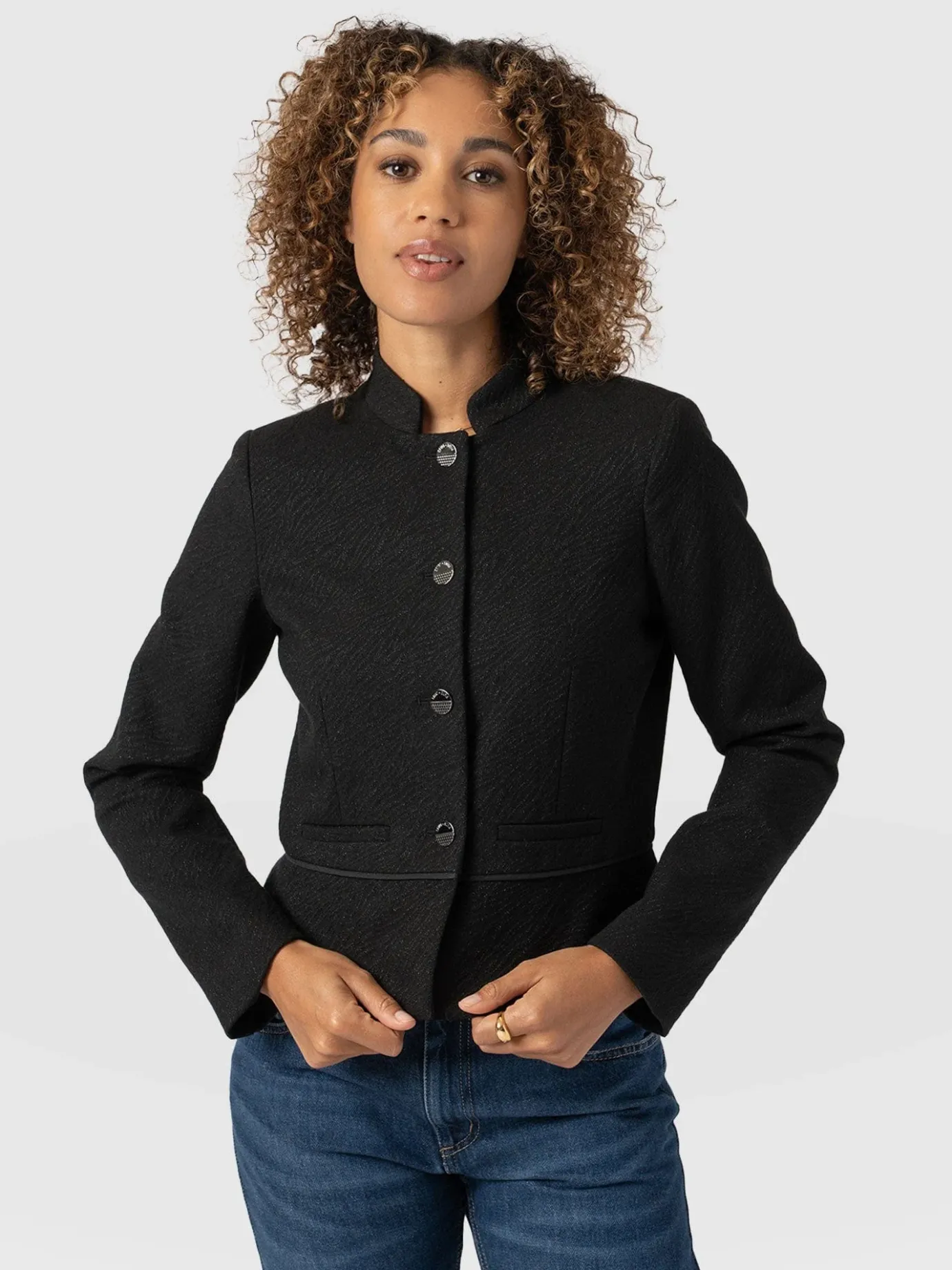 Coats & Jackets|Saint and Sofia Ramone Jacket - Zebra Jacquard