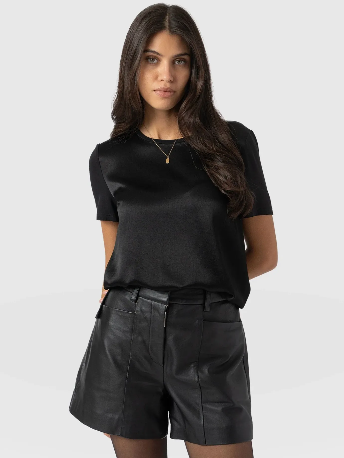 T-shirts & Tanks|Saint and Sofia Rayner Contrast Tee - Black
