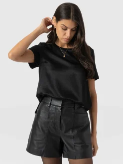 T-shirts & Tanks|Saint and Sofia Rayner Contrast Tee - Black