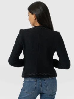 Coats & Jackets|Blazers|Saint and Sofia Rayner Jacket - Black Bouclé