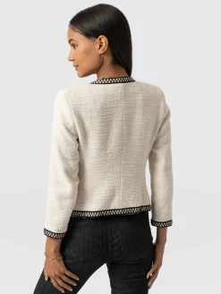 Coats & Jackets|Blazers|Saint and Sofia Rayner Jacket - Cream/Black