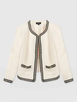 Coats & Jackets|Blazers|Saint and Sofia Rayner Jacket - Cream/Black