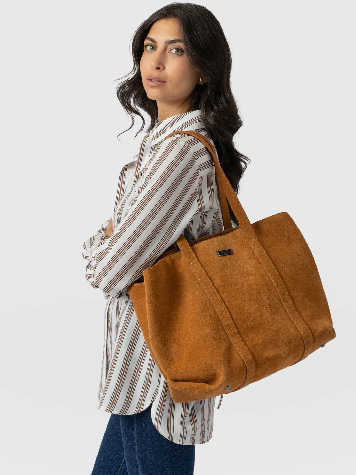 Blouses & Shirts|Saint and Sofia Reagan Tie Shirt - Beige Stripe