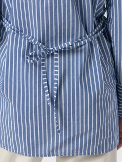 Blouses & Shirts|Saint and Sofia Reagan Tie Shirt - Blue Stripe