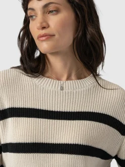 Knitwear|Sweaters|Saint and Sofia Remy Crop Jumper - Stripe
