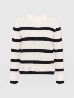 Knitwear|Sweaters|Saint and Sofia Remy Crop Jumper - Stripe