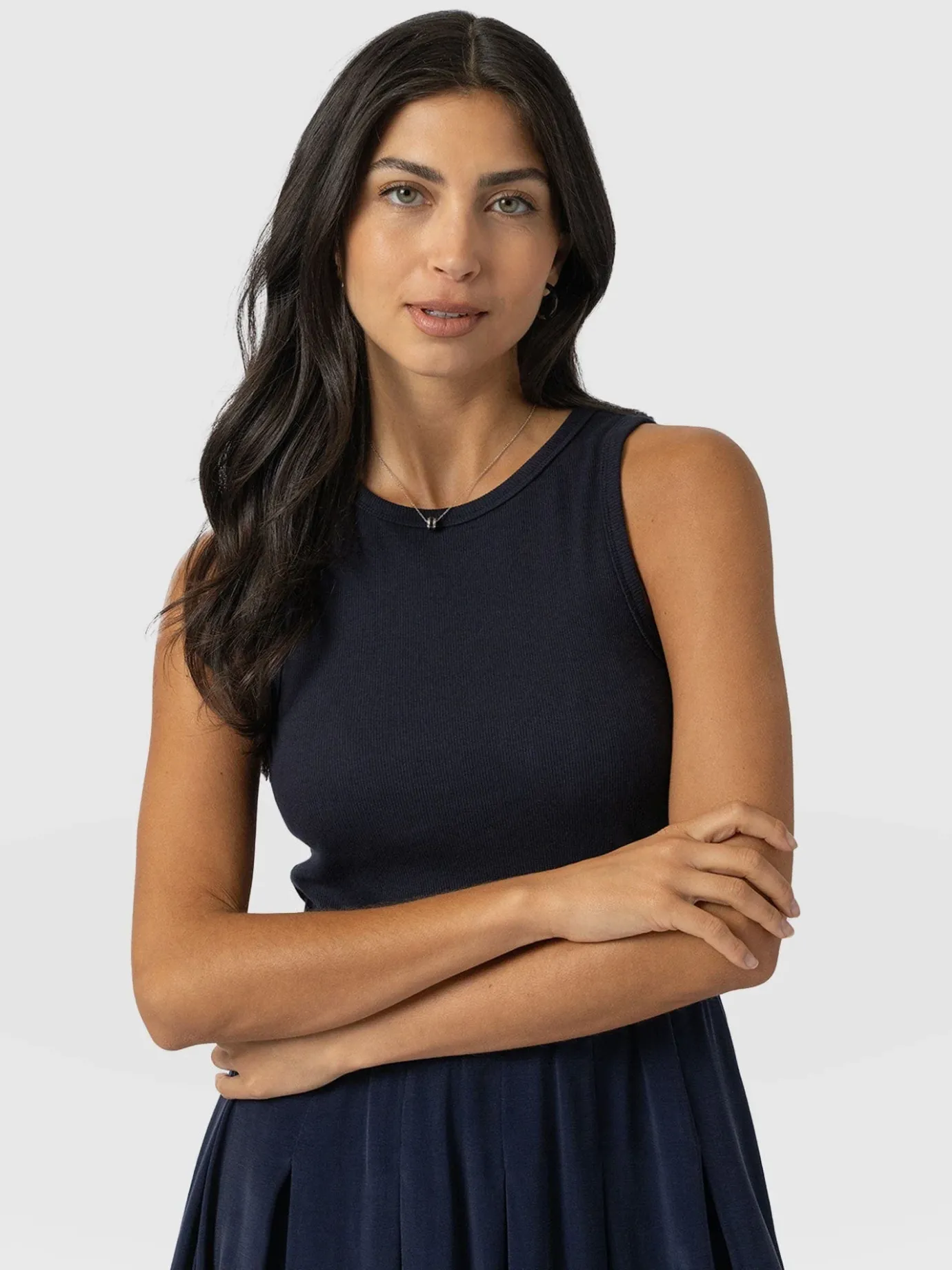 Dresses|Saint and Sofia Renee Contrast Dress - Navy