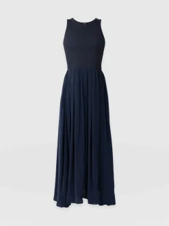 Dresses|Saint and Sofia Renee Contrast Dress - Navy