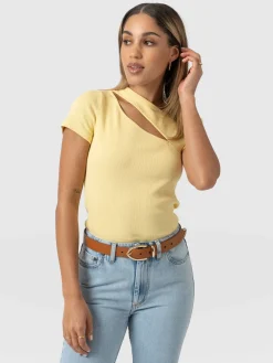 T-shirts & Tanks|Saint and Sofia Reveal Tee - Yellow