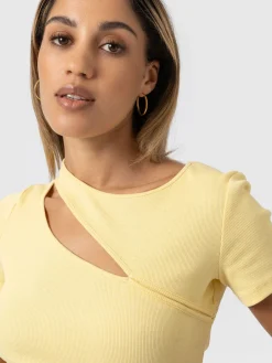 T-shirts & Tanks|Saint and Sofia Reveal Tee - Yellow