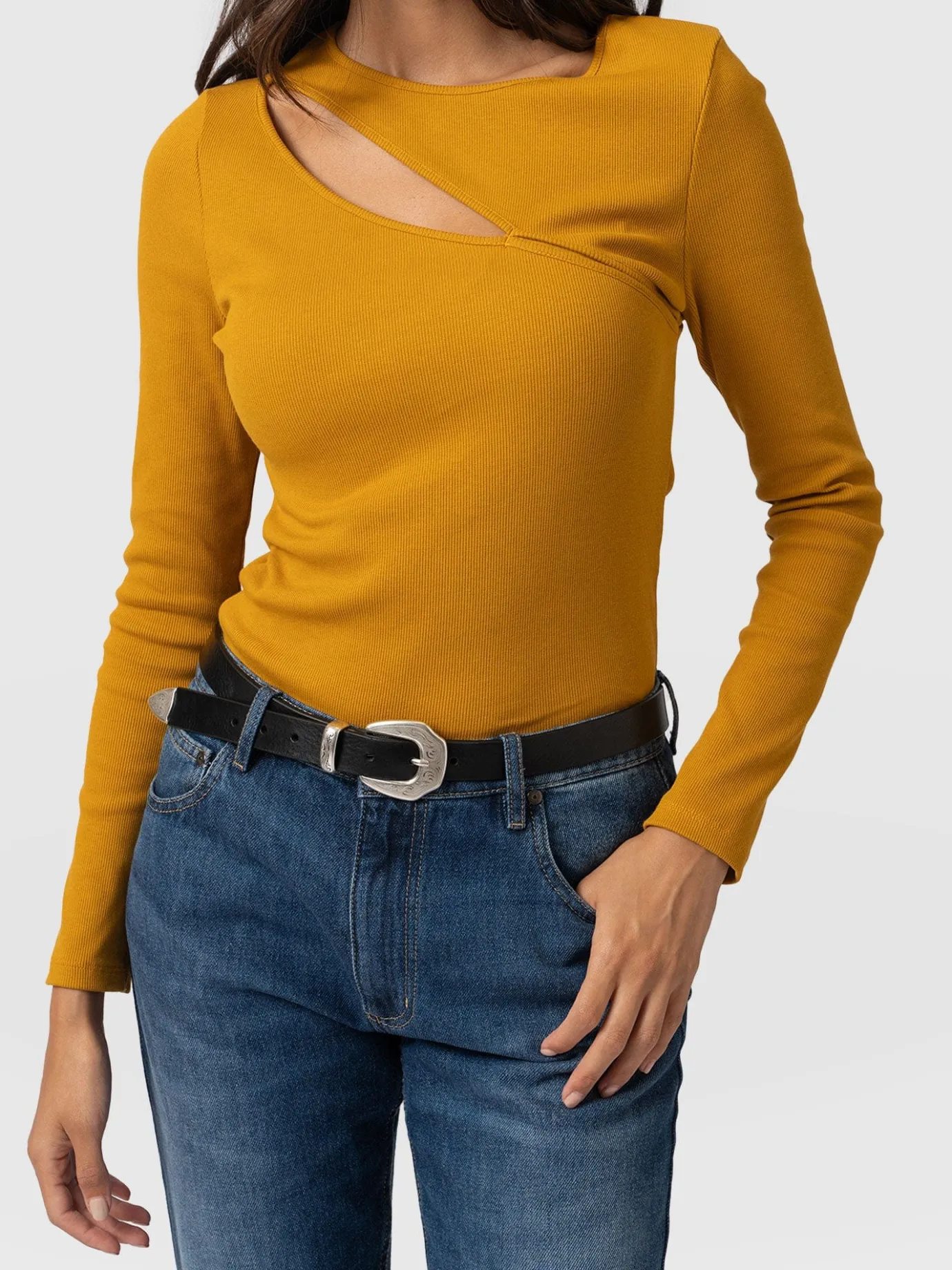 T-shirts & Tanks|Saint and Sofia Reveal Tee Long Sleeve - Ochre