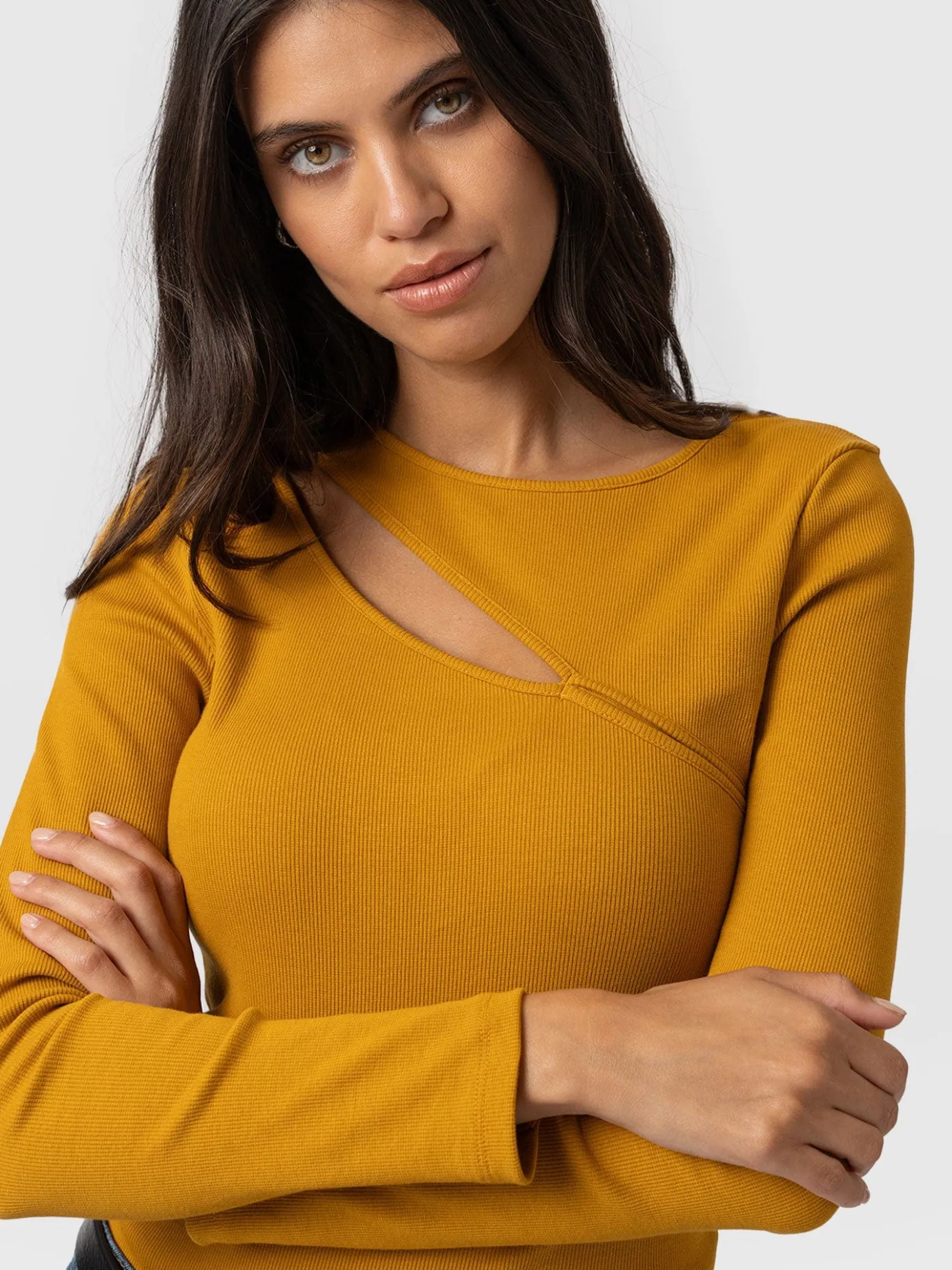 T-shirts & Tanks|Saint and Sofia Reveal Tee Long Sleeve - Ochre