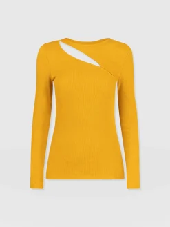 T-shirts & Tanks|Saint and Sofia Reveal Tee Long Sleeve - Ochre