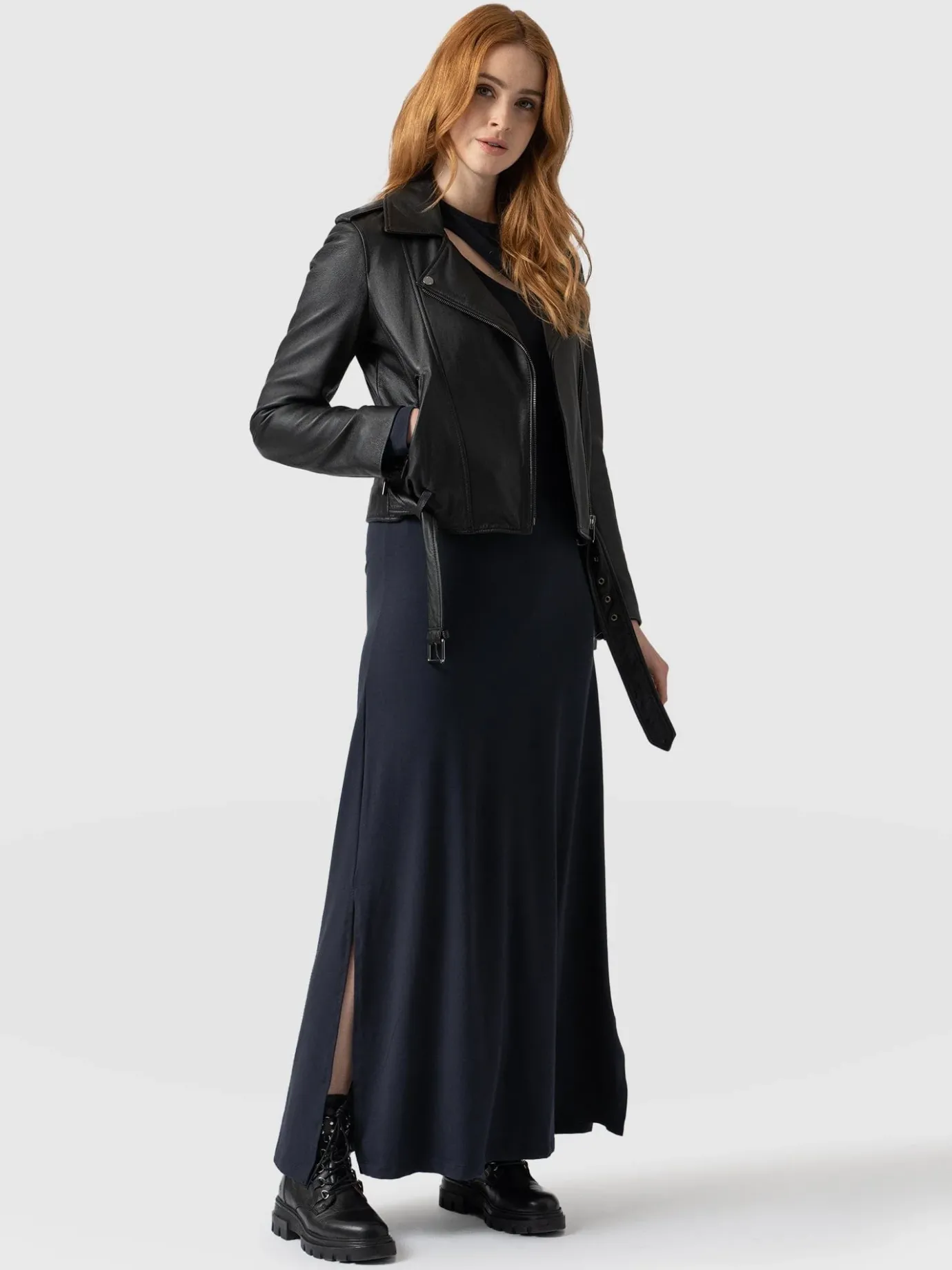 Dresses|Saint and Sofia Reveal Viscose Runway Dress - Navy