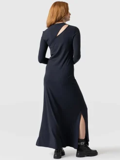 Dresses|Saint and Sofia Reveal Viscose Runway Dress - Navy