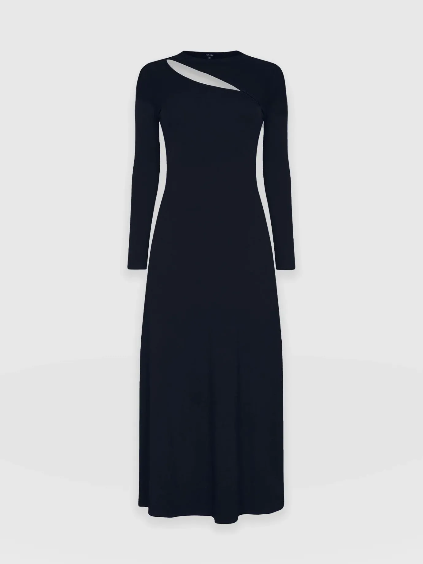 Dresses|Saint and Sofia Reveal Viscose Runway Dress - Navy