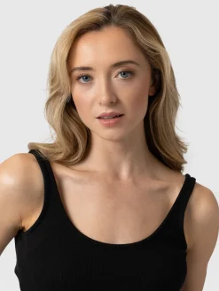 T-shirts & Tanks|Saint and Sofia Rib Cami - Black