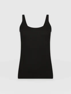 T-shirts & Tanks|Saint and Sofia Rib Cami - Black