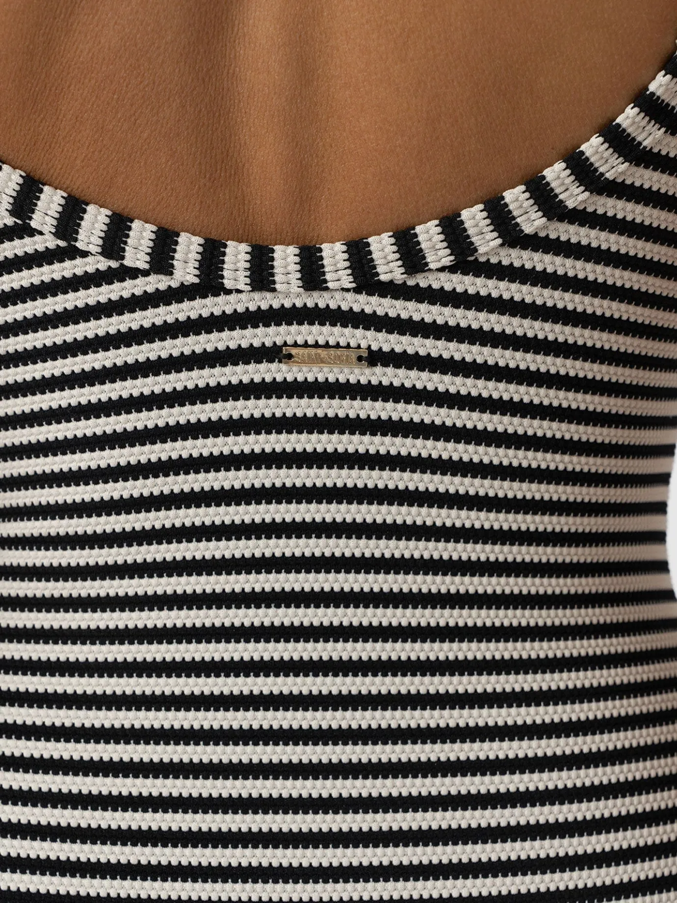 Swimwear|Saint and Sofia Riley Cross Front Swimsuit - Stripe