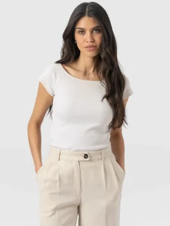 T-shirts & Tanks|Saint and Sofia Riviera Tee - Cream
