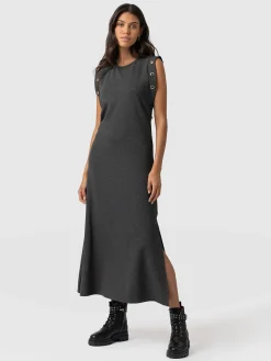 Dresses|Saint and Sofia Rowan Dress - Charcoal Eyelet