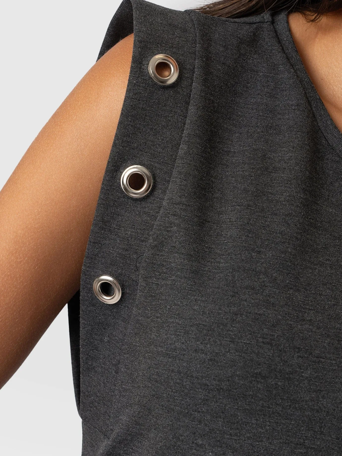 Dresses|Saint and Sofia Rowan Dress - Charcoal Eyelet