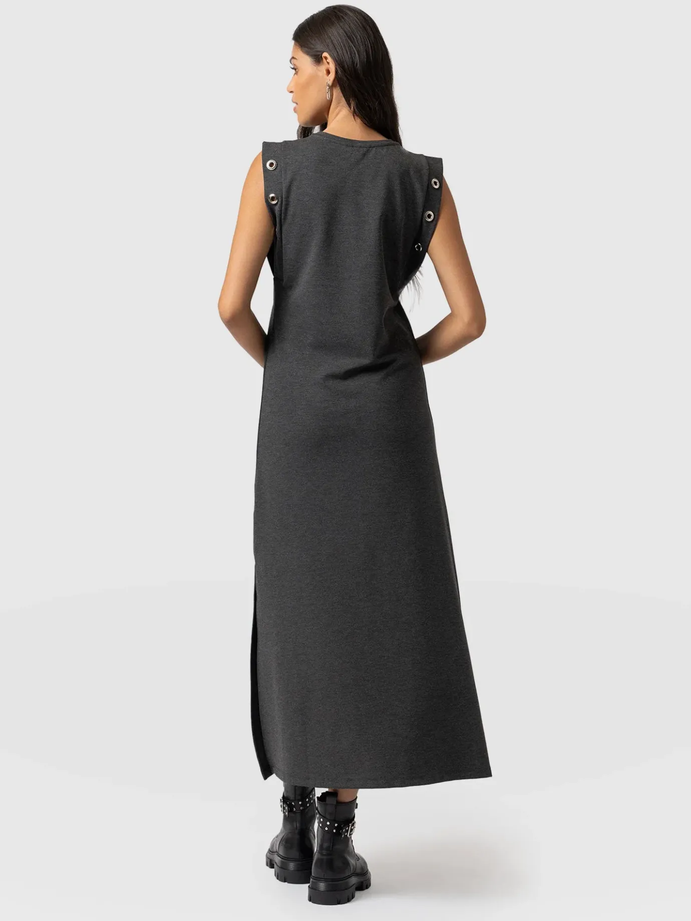 Dresses|Saint and Sofia Rowan Dress - Charcoal Eyelet