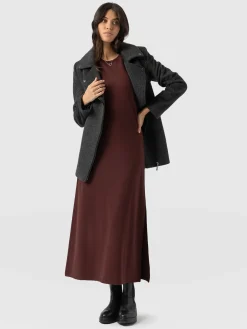 Dresses|Saint and Sofia Rowan Dress - Maroon