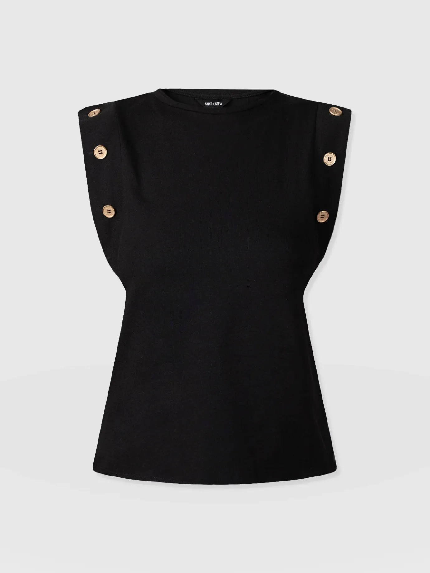 T-shirts & Tanks|Saint and Sofia Rowan Tee - Black