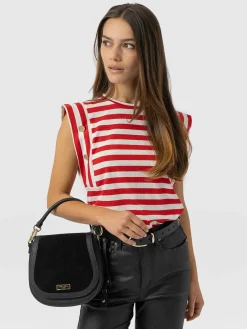 T-shirts & Tanks|Saint and Sofia Rowan Tee - Red Stripe