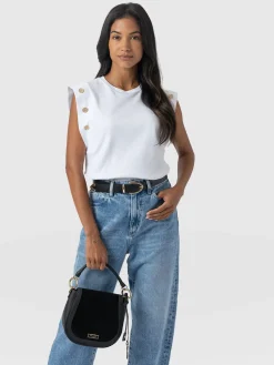T-shirts & Tanks|Saint and Sofia Rowan Tee - White