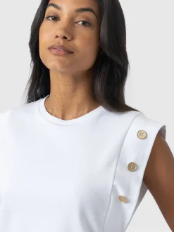 T-shirts & Tanks|Saint and Sofia Rowan Tee - White