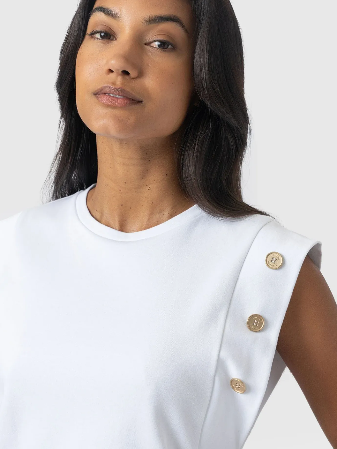 T-shirts & Tanks|Saint and Sofia Rowan Tee - White