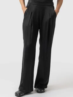 Pants|Saint and Sofia Rowan Wide Leg Pant - Black