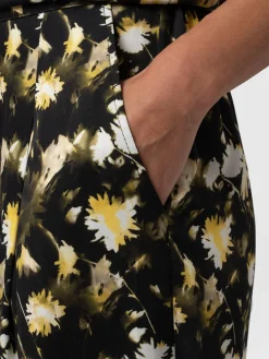 Pants|Saint and Sofia Rowan Wide Leg Pant - Black Daisy Floral