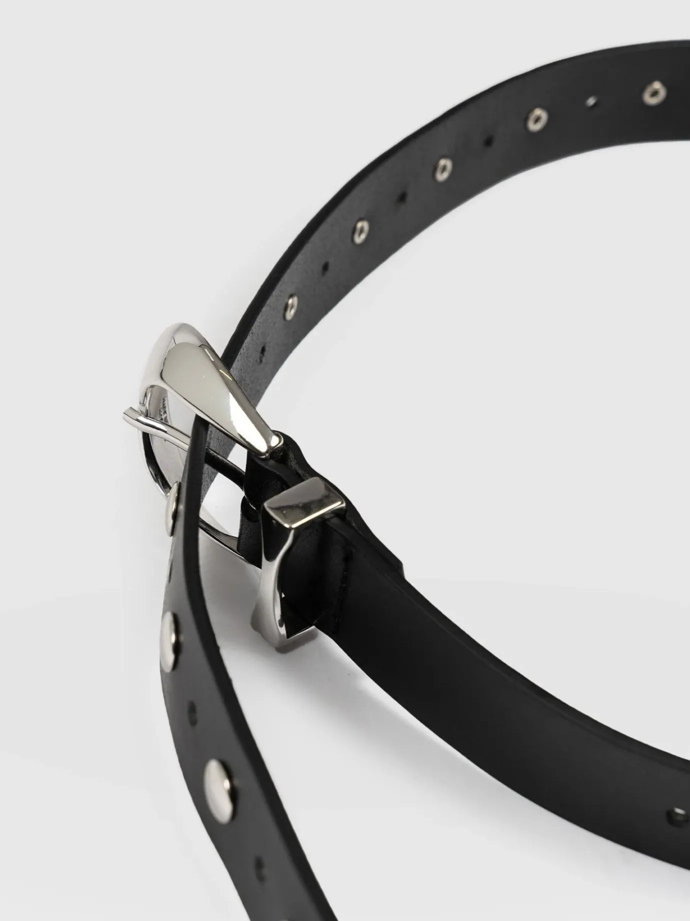 Leather Belts|Accessories|Saint and Sofia Roxie Studded Belt - Black
