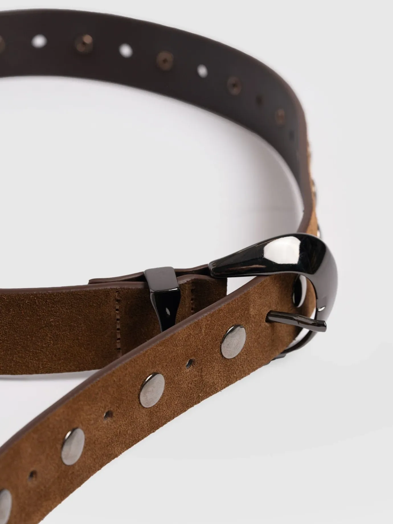 Leather Belts|Saint and Sofia Roxie Studded Belt - Camel