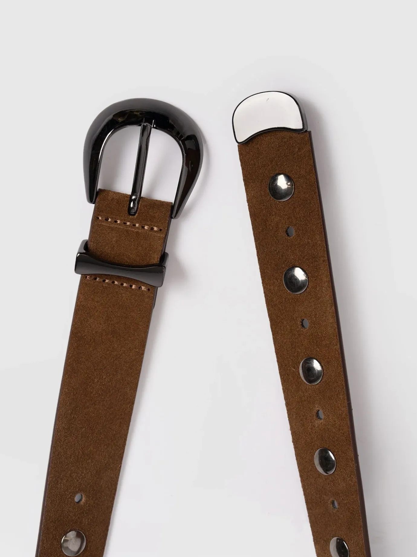 Leather Belts|Saint and Sofia Roxie Studded Belt - Camel