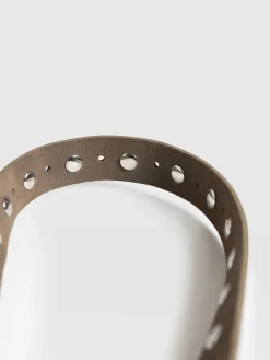 Accessories|Leather Belts|Saint and Sofia Roxie Studded Belt - Taupe