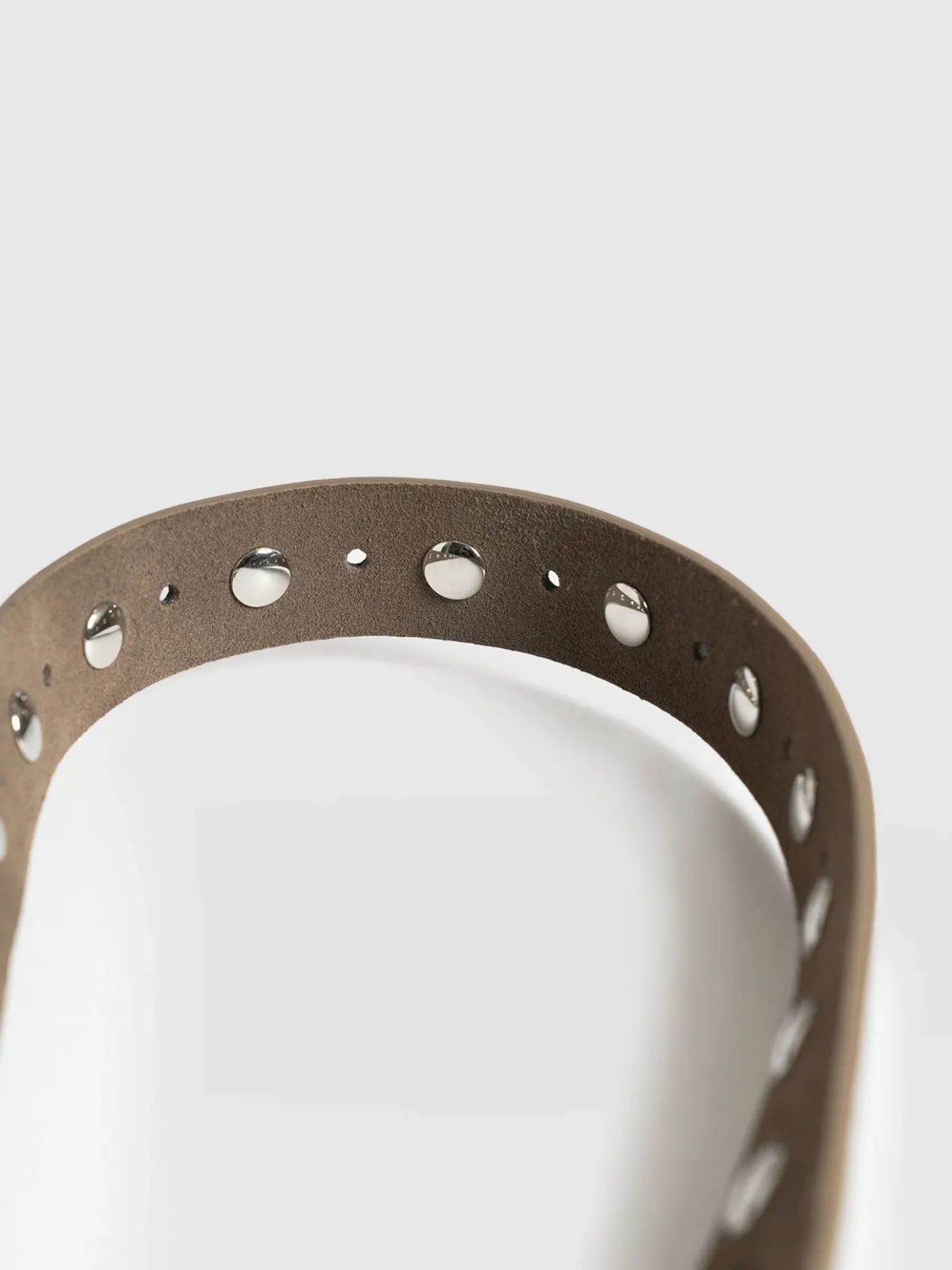Accessories|Leather Belts|Saint and Sofia Roxie Studded Belt - Taupe