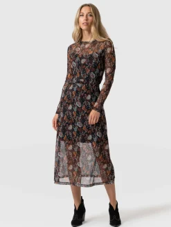 Skirts|Saint and Sofia Runway Mesh Skirt - 70's Paisley